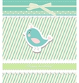 Vintage doodle bird for frame wallpaper vector image