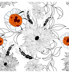 Floral seamless pattern vector image