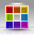 Colored shelves vector image