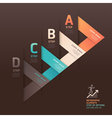 Modern arrow step options origami style vector image