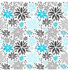 Cute blue seamless floral background Cute blue seamless floral background vector image