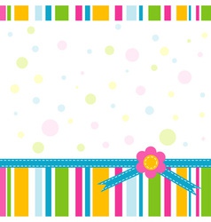 Scrapbook greeting card template vector image