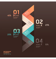 Modern arrow infographics origami style vector image