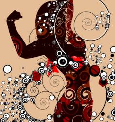 Funky silhouette vector image