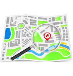 Search for house concept vector image