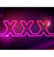 XXX - Neon signboard vector image