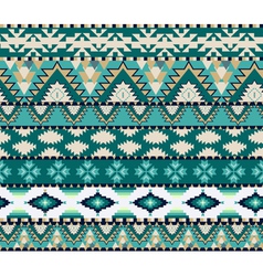 Aztec seamless pattern on cold color vector image