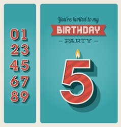 Birthday card invitation editable vector image