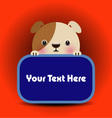 Baby dog with place your text here vector image