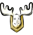 Deer head sketch vector image