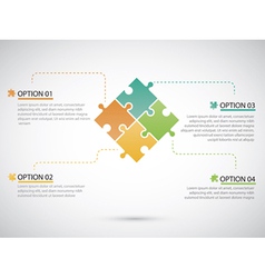 Puzzle piece infographics business vector image