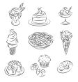 Cakes and ice-cream vector image