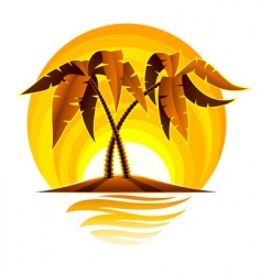Tropical landscape vector image