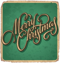MERRY CHRISTMAS hand lettering vector image