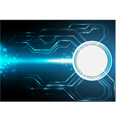 Blue electronic technology background vector image