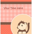Card with cartoon monkey vector image