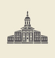 Icon of old administrative building with columns Icon of old administrative building with columns vector image