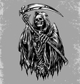 Hand Inked Grim Reaper vector image