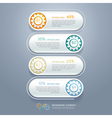 Business gears infographics numbers template vector image