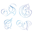 Mother with baby vector image
