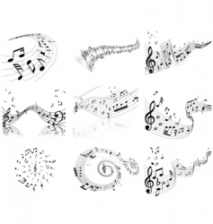 Notes staff vector image
