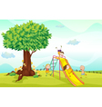 Kids playing in nature vector image