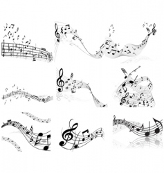 Notes staff vector image