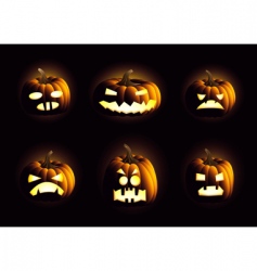 Evil pumpkins vector image