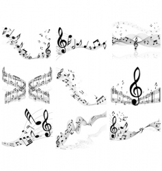 Notes staff vector image
