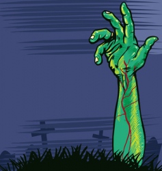 Zombie hand vector image