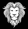 White lion head symbol vector image