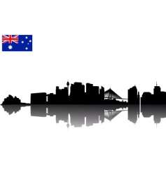 Sydney silhouette vector image