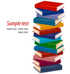 Stack of colorful books vector image