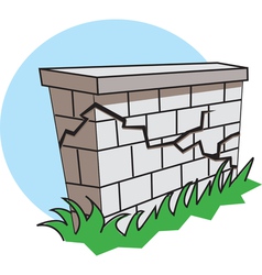 Earthquake wall vector image