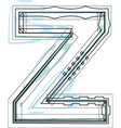 Font letter Z vector image