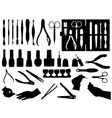 Manicure and pedicure elements vector image