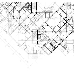 Architectural black and white background vector image