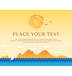Sun and sailing vector image