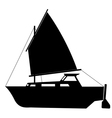 Sailing boat floating vector image