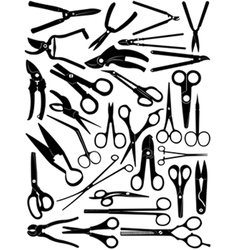 Different scissors set vector image