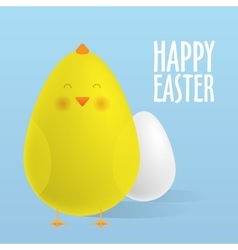 Easter egg and a cute chick Easter egg and a cute chick vector image