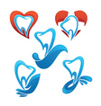 Safe your teeth medical icons vector image