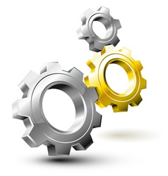 Gear system vector image