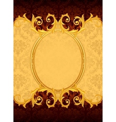 Background with the old frame vector image
