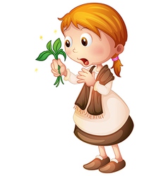 Cartoon girl vector image