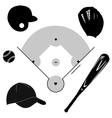 Baseball icons vector image