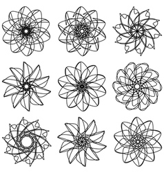 Flowers set vector image