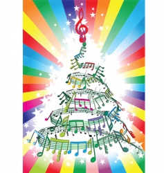New year music notes vector image