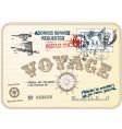 Vintage postcard illustration vector image