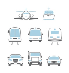 Transport icons vector image